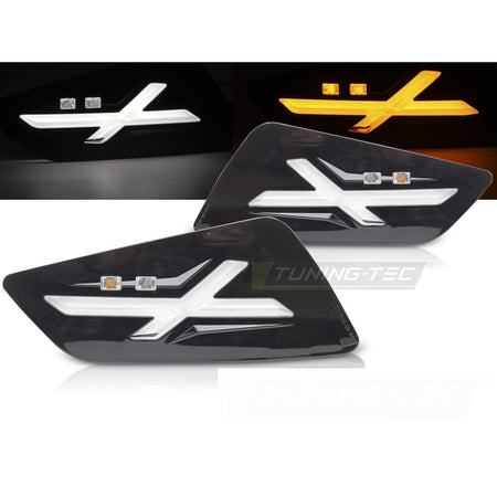 Frontale Direzionale Lucido Nero LED per Vespa GTS / GTV 300cc
