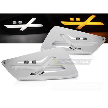 Frontale Indicatore Cromato LED per Vespa GTS / GTV 300cc Universale