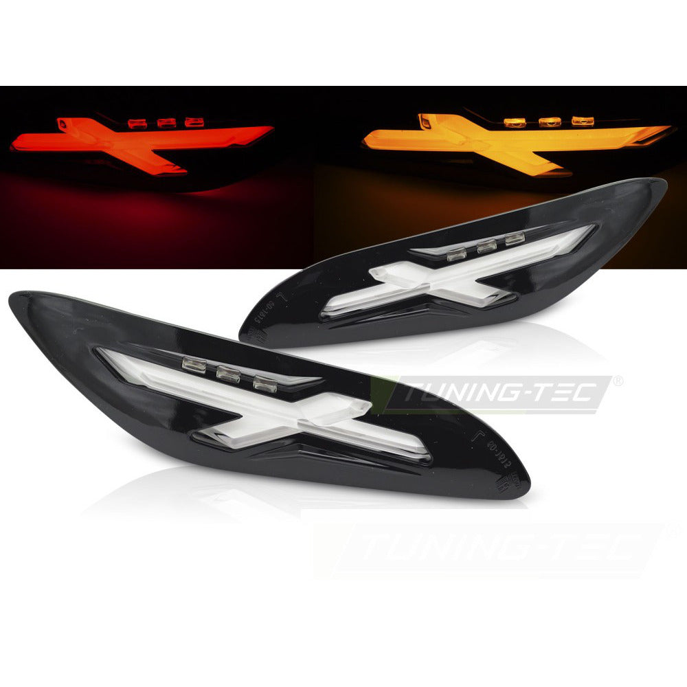 Posteriore Direzione Nero Lucido LED per Vespa Sprint / Primavera 150cc