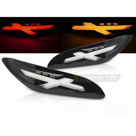 Posteriore Direzione Nero Lucido LED per Vespa Sprint / Primavera 150cc