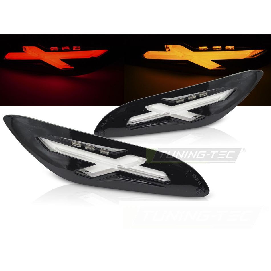 Posteriore Direzione Nero Lucido LED per Vespa Sprint / Primavera 150cc