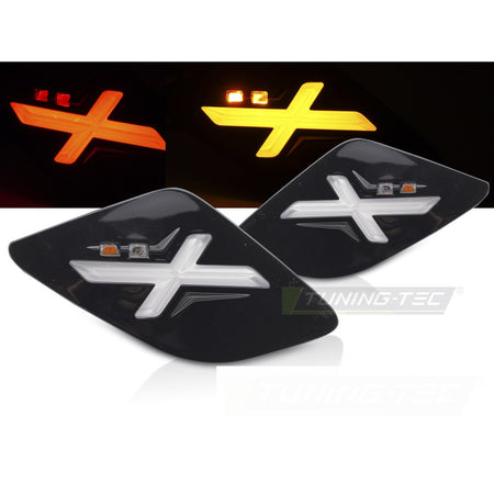 Posteriore Direction Nero Lucido LED Universale per Vespa GTS GTV 300cc