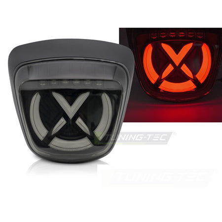 LED Fanale Posteriore Fumé Nero Bianco per Vespa Sprint 125 / 150 Universale