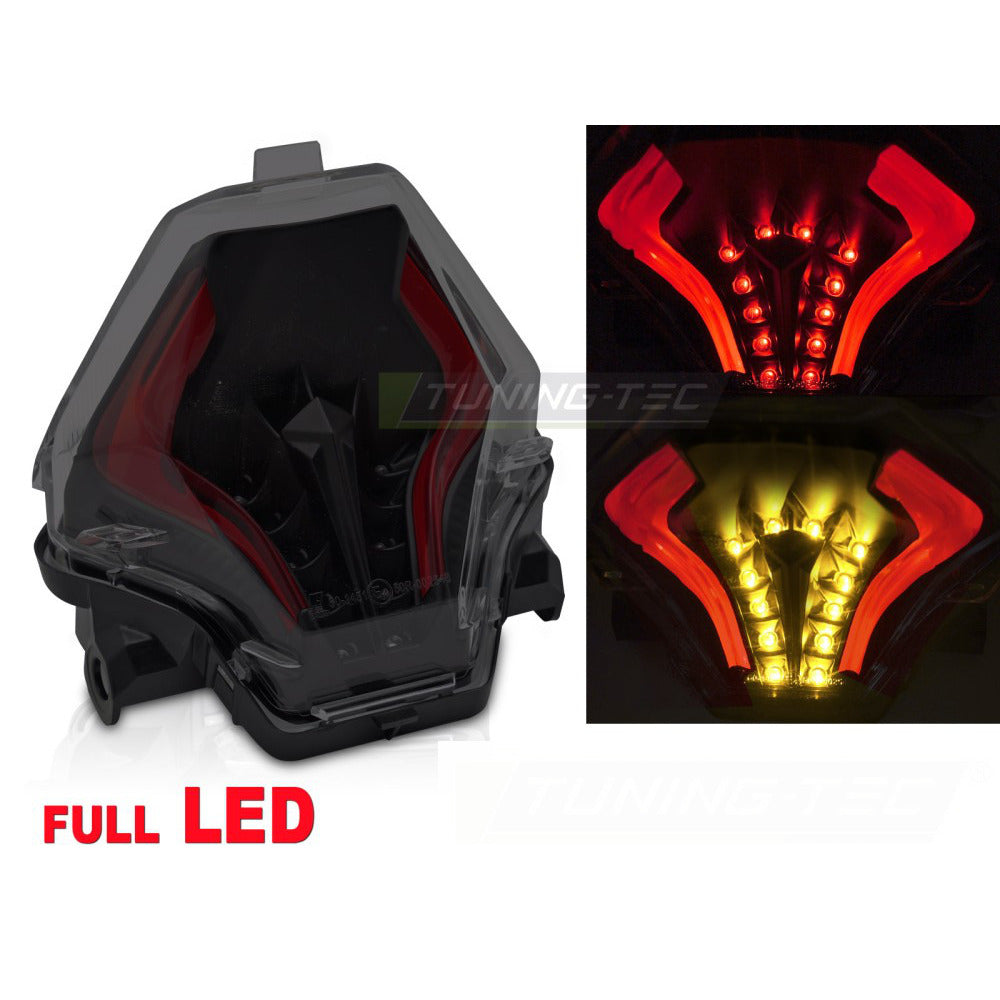 LED Fanale Posteriore Fumé Nero Universale per Yamaha YZF-R25 R3 MT-07 (14-19)