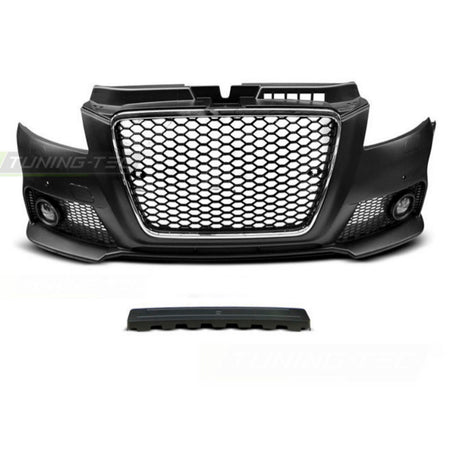 Anteriore Paraurti Sport Cromato Nero PDC per Audi A3 (2008-2012) con PDC