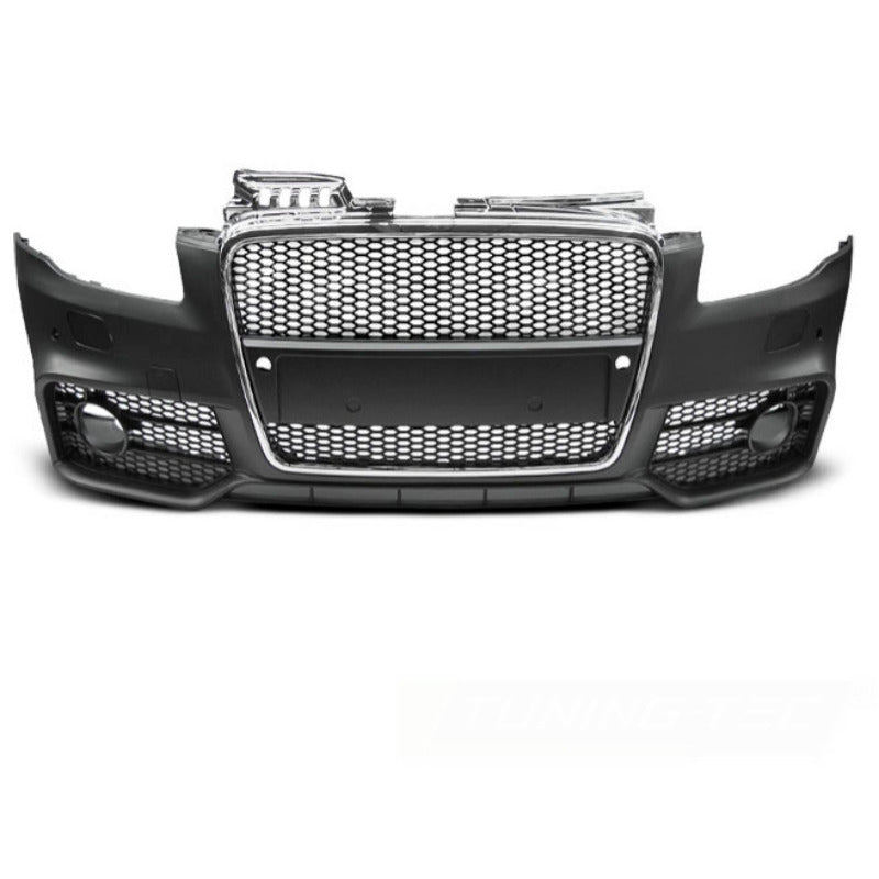 Anteriore Paraurti Sport Cromato Nero PDC per Audi A4 (2004-2008) con PDC