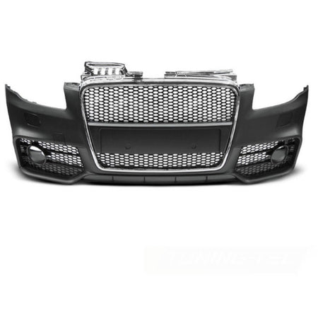 Anteriore Paraurti Sport Cromato Nero per Audi A4 (2004-2008) Paraurti Sportivo