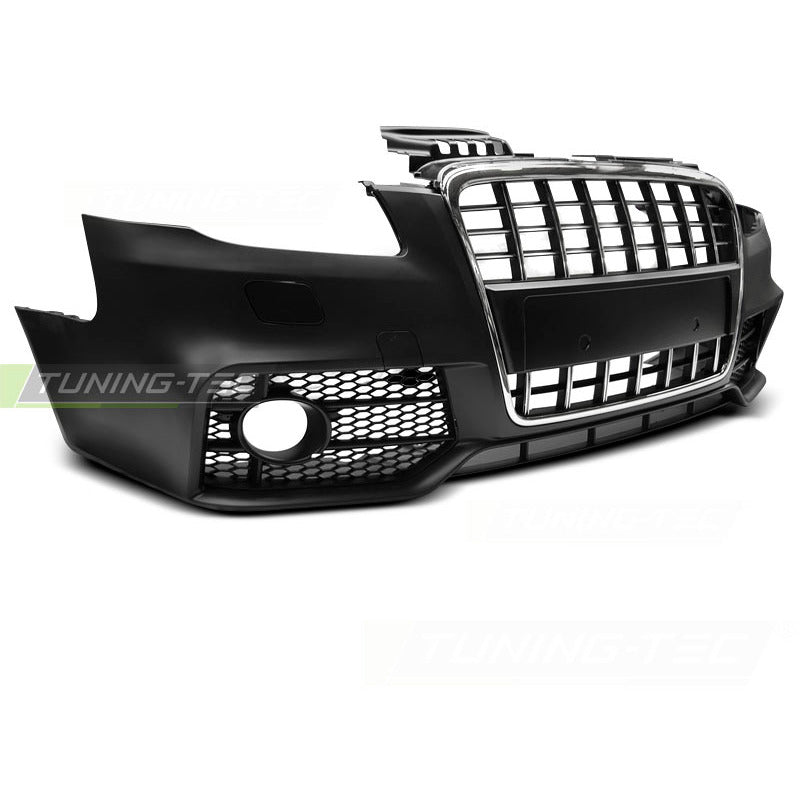 Anteriore Paraurti Sport Cromato Nero per Audi A4 (2004-2008) Paraurti Sportivo