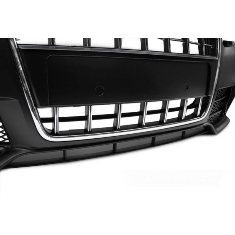 Anteriore Paraurti Sport Cromato Nero per Audi A4 (2004-2008) Paraurti Sportivo