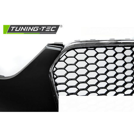 Anteriore Paraurti Sport Cromato Nero PDC per Audi A4 B8 (2012-2015) con PDC