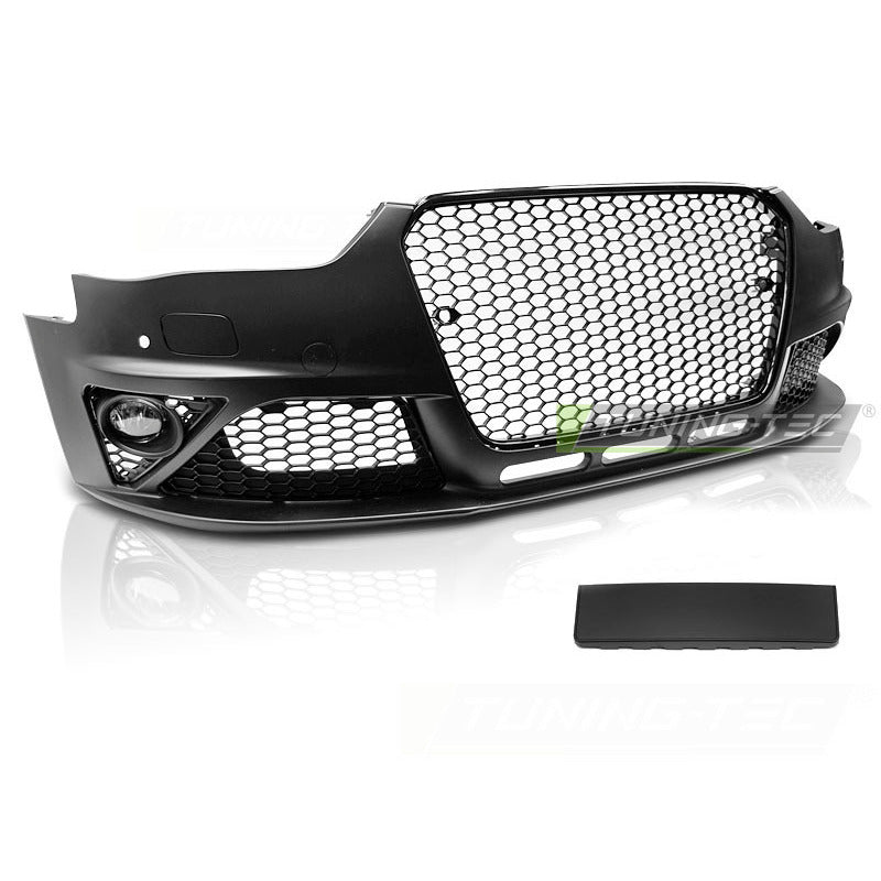 Anteriore Paraurti Sport Nero PDC per Audi A4 B8 (2012-2015) con PDC