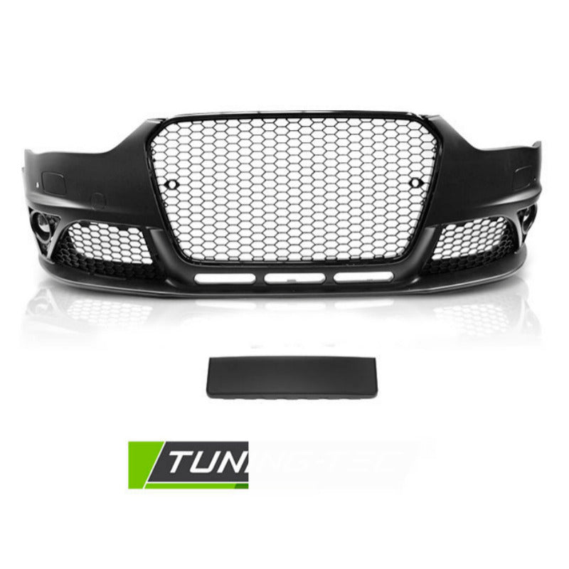 Anteriore Paraurti Sport Nero PDC per Audi A4 B8 (2012-2015) con PDC