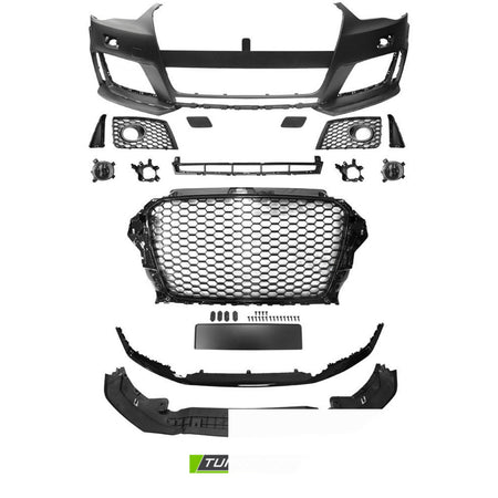 Anteriore Paraurti Sport Nero Lucido per Audi A3 (2012-2016) Paraurti Sportivo
