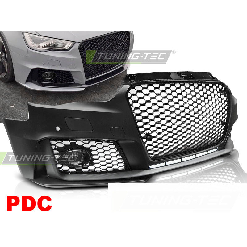 Anteriore Paraurti Sport Nero Lucido PDC per Audi A3 (2012-2016) con PDC