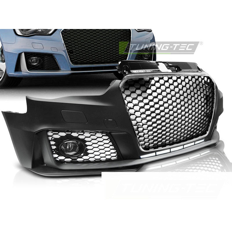 Anteriore Paraurti Sport Cromato Nero per Audi A3 (2012-2016) Paraurti Sportivo