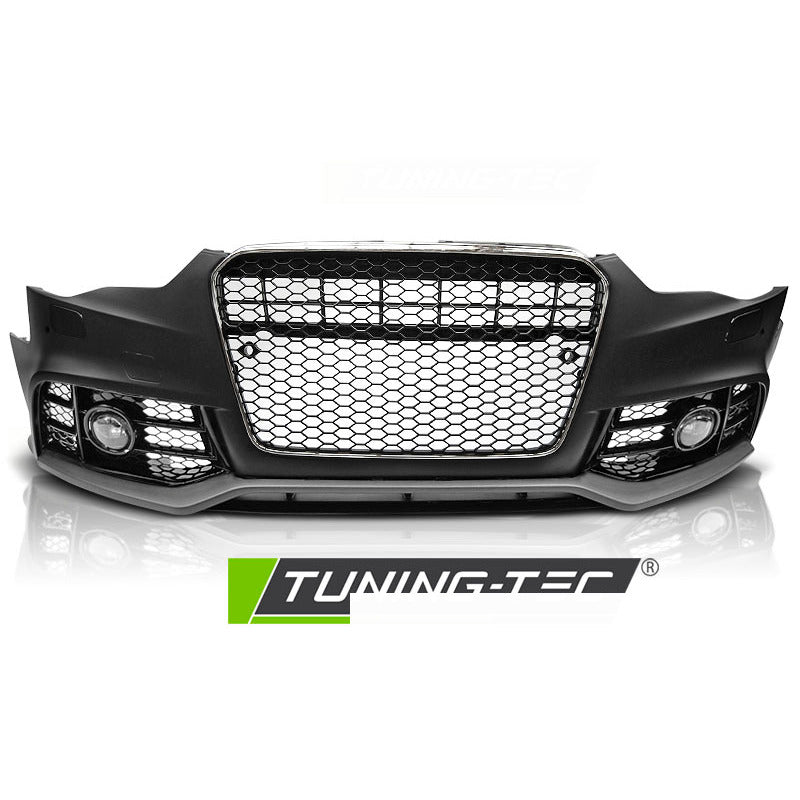 Anteriore Paraurti Sport Cromato Nero PDC per Audi A5 (2011-2016) con PDC
