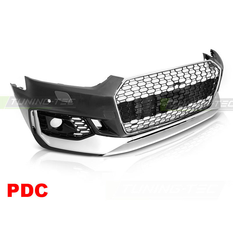 Anteriore Paraurti Sport Cromato Argento PDC per Audi A5 (2016-2019)