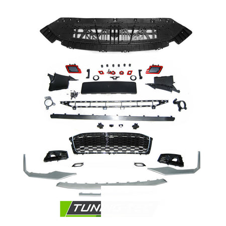 Anteriore Paraurti Sport Cromato Argento PDC per Audi A5 (2016-2019)