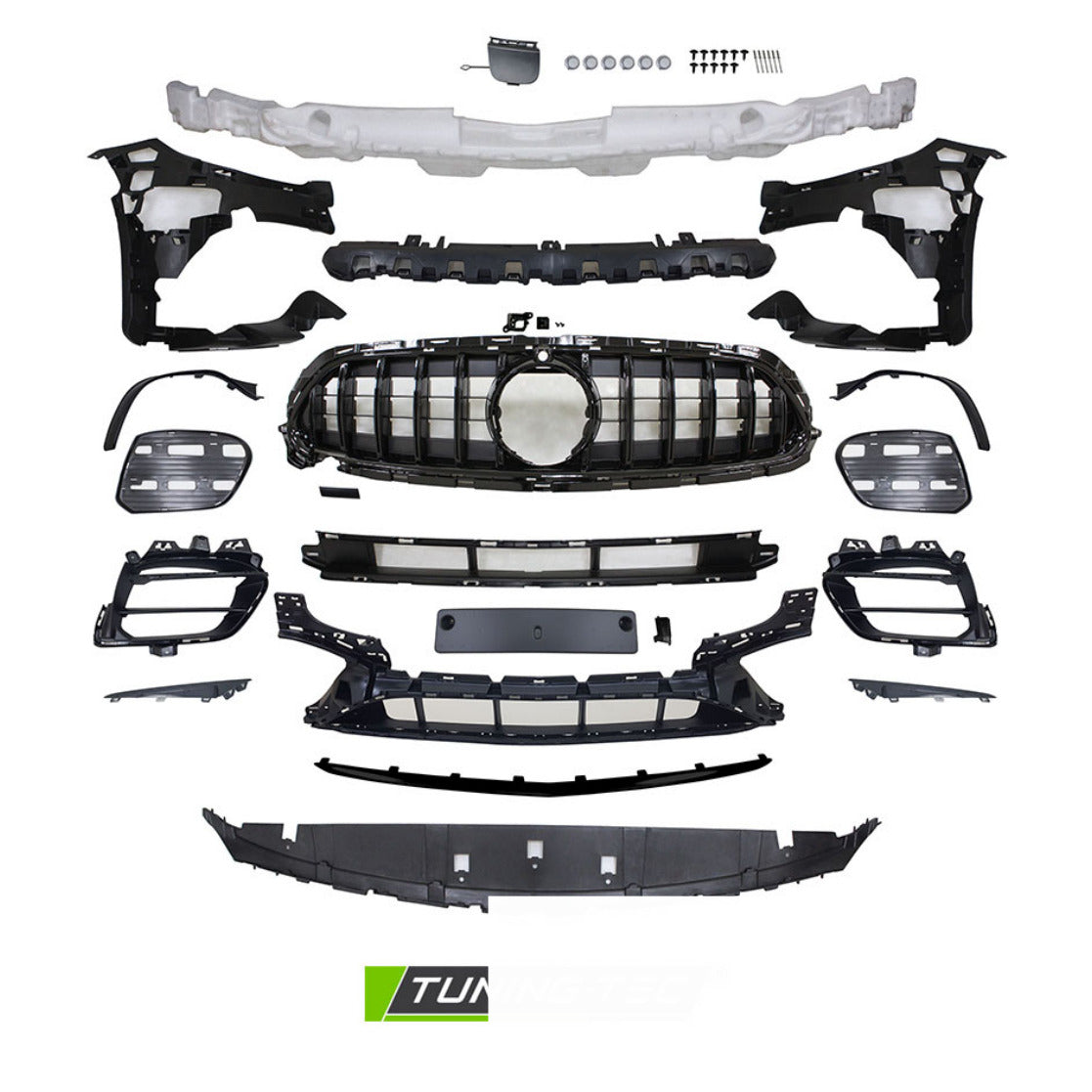 Anteriore Paraurti Sport PDC Nero per Mercedes W213 (2020-2023) - Paraurti