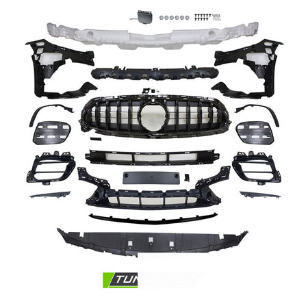 Anteriore Paraurti Sport PDC Nero per Mercedes W213 (2020-2023) - Paraurti