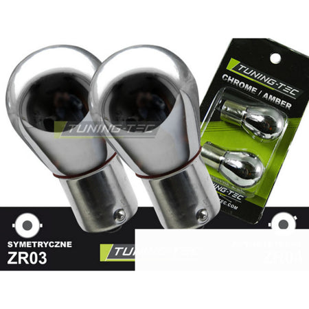 Turn Signal Lampadine Cromato Symetryczne Universali per Auto con Finitura