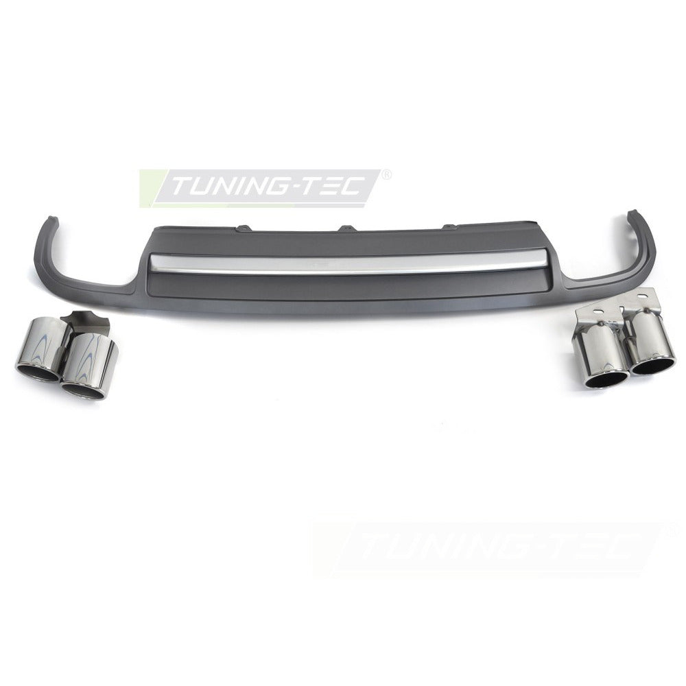 Diffusor Singolo Outlet Argento Sport S Style per Audi A4 B8 (2008-2011)
