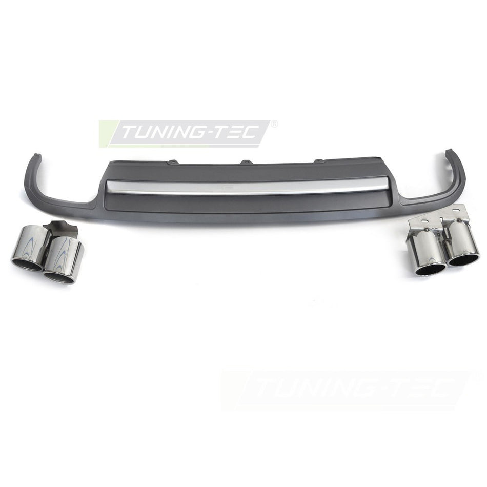 Diffusor Singolo Outlet Argento Sport S Style per Audi A4 B8 (2008-2011)