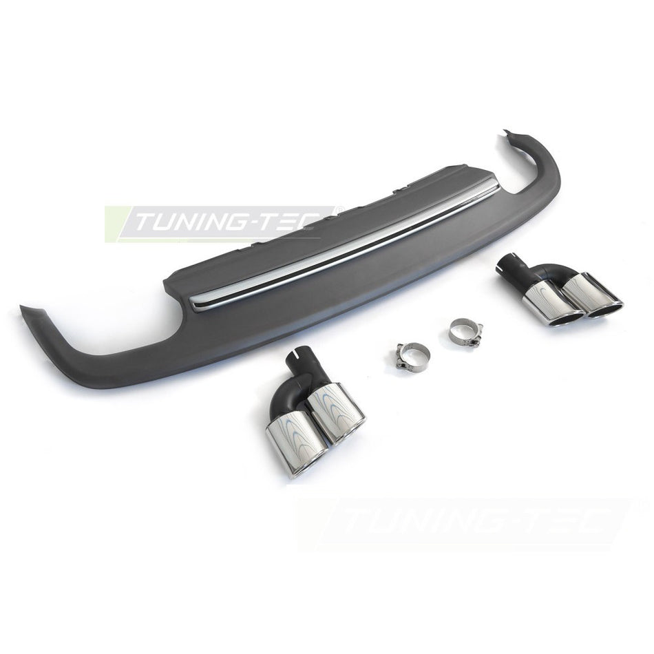 Diffusor Twin Outlet Argento Sport S Style per Audi A5 8T (2011-2016)