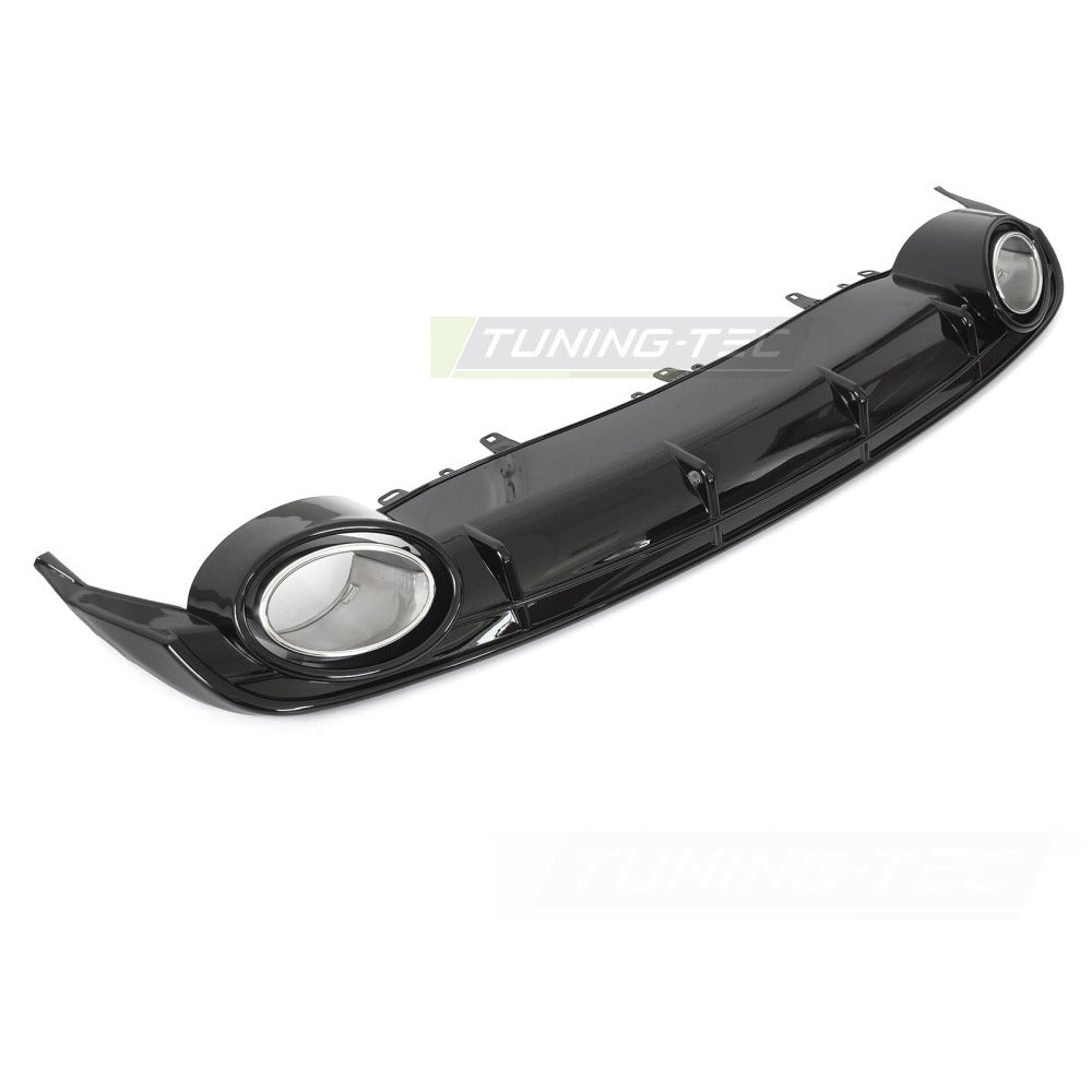 Diffusor Twin Outlet Nero Lucido Sport Style per Audi A6 C7 (2014-2018)
