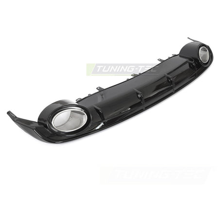 Diffusor Twin Outlet Nero Lucido Sport Style per Audi A6 C7 (2014-2018)