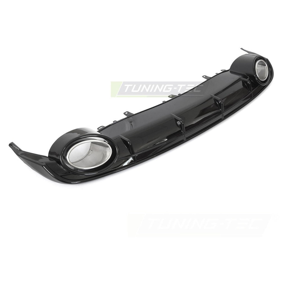 Diffusor Twin Outlet Nero Lucido Sport Style per Audi A6 C7 (2014-2018)