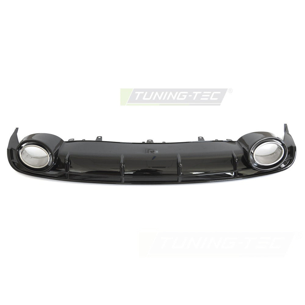 Diffusor Twin Outlet Nero Lucido Sport Style per Audi A6 C7 (2014-2018)