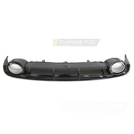 Diffusor Twin Outlet Nero Lucido Sport Style per Audi A6 C7 (2014-2018)
