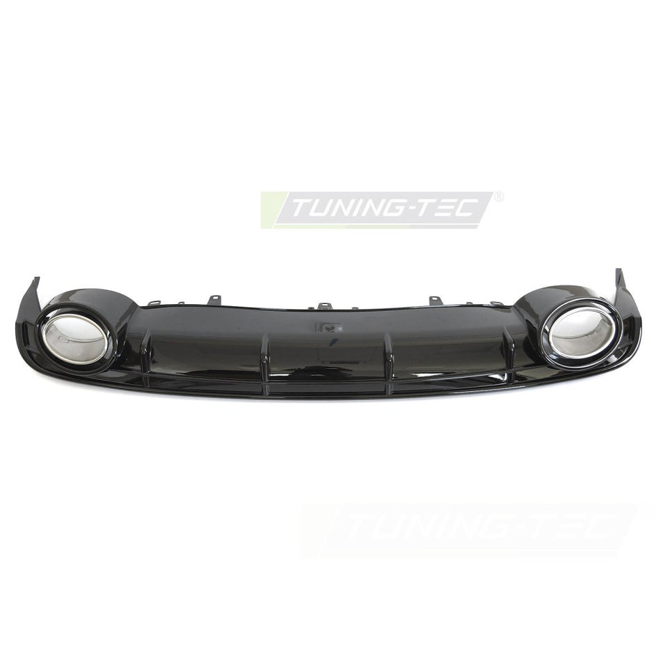 Diffusor Twin Outlet Nero Lucido Sport Style per Audi A6 C7 (2014-2018)