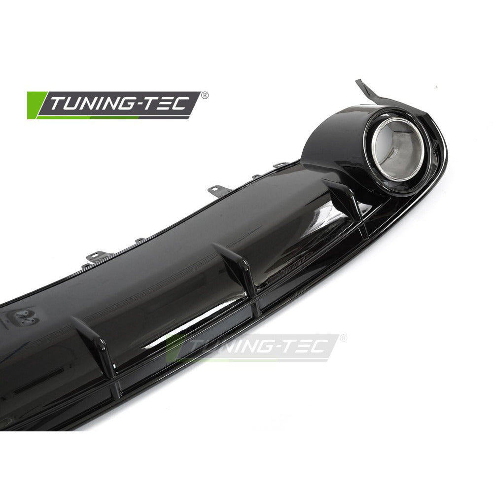 Diffusor Twin Outlet Nero Lucido Sport Style per Audi A6 C7 (2014-2018)