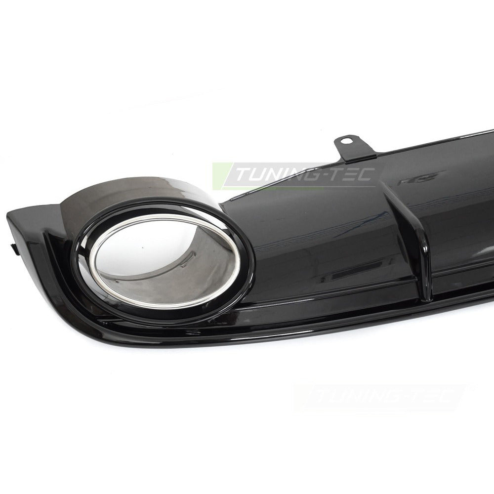 Diffusor Twin Outlet Nero Lucido Sport Style per Audi A7 C7 (2010-2014)
