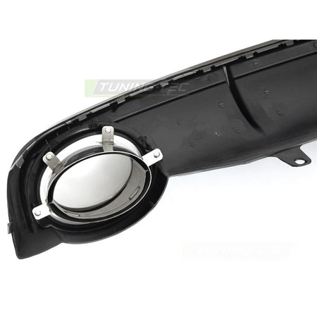 Diffusor Twin Outlet Nero Lucido Sport Style per Audi A7 C7 (2010-2014)