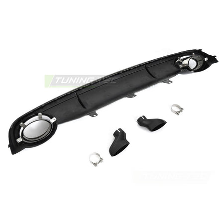 Diffusor Twin Outlet Nero Lucido Sport Style per Audi A7 C7 (2010-2014)