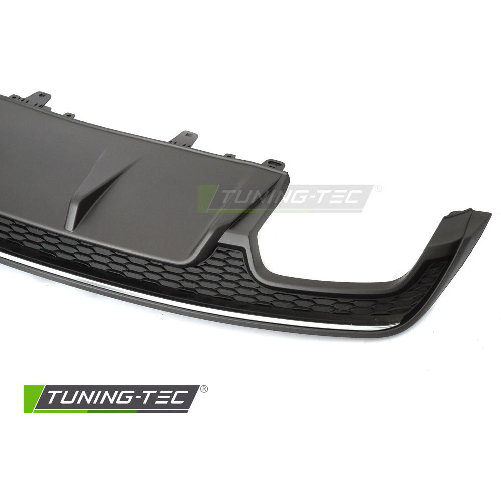 Diffusor Twin Outlet Argento Nero Sport S Style per Audi A7 C7 (2014-2018)