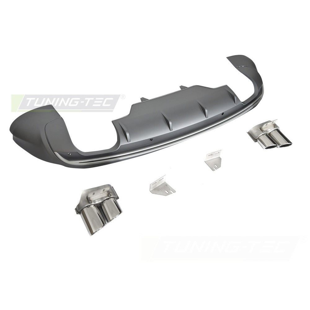 Diffusor Twin Outlet PDC Argento Sport S Style per Audi Q5 8R (2008-2012)