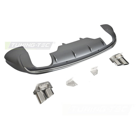 Diffusor Twin Outlet PDC Argento Sport S Style per Audi Q5 8R (2008-2012)