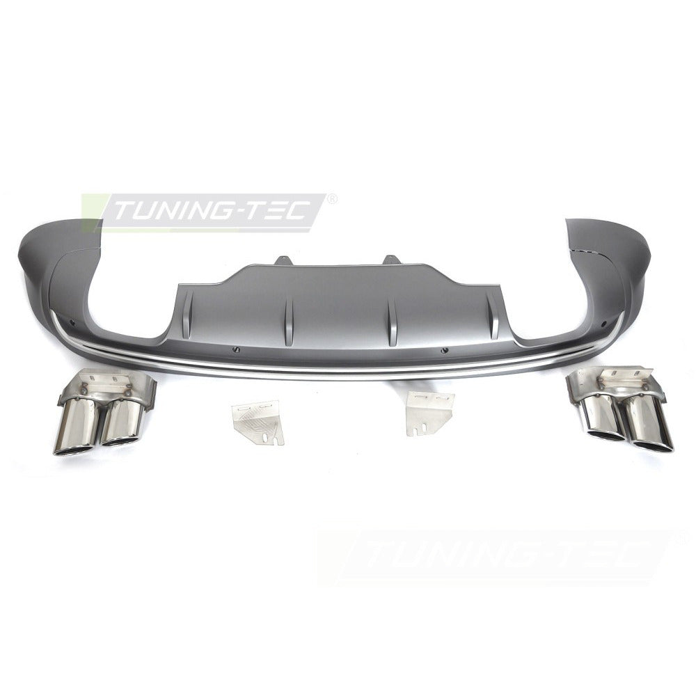 Diffusor Twin Outlet PDC Argento Sport S Style per Audi Q5 8R (2008-2012)