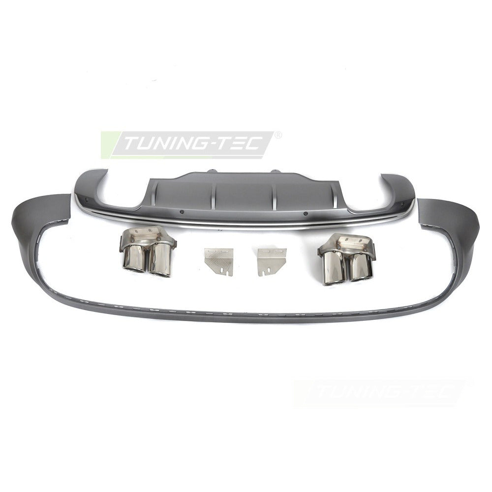 Diffusor Twin Outlet PDC Argento Sport S Style per Audi Q5 8R (2008-2012)
