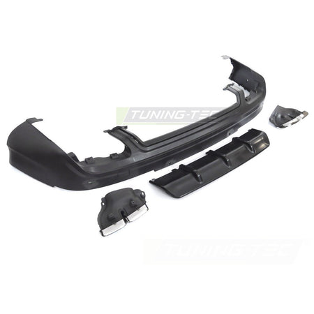 Diffusor Twin Outlet PDC Nero Sport S Style per Audi Q7 4L (2005-2015)