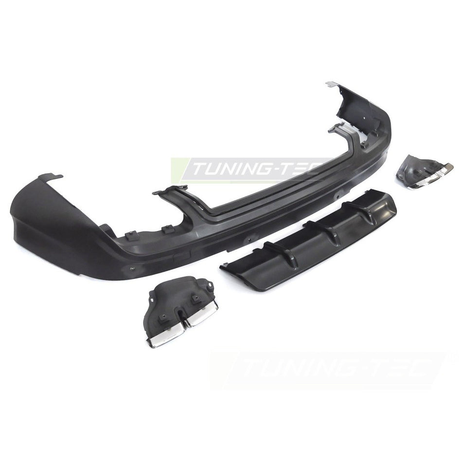 Diffusor Twin Outlet PDC Nero Sport S Style per Audi Q7 4L (2005-2015)
