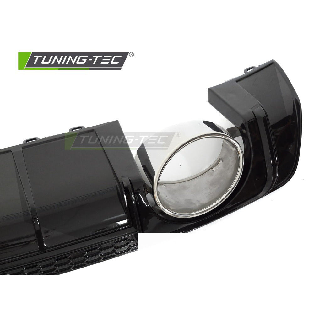 Diffusor Twin Outlet Nero Lucido Sport Style per Audi TT 8S (2014-2018)