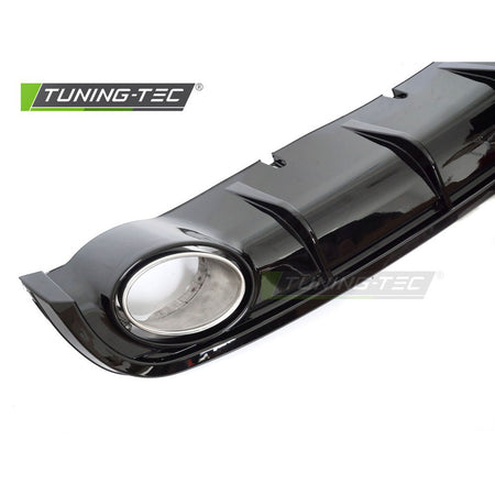 Diffusor Twin Outlet Nero Lucido Sport Style per Audi A6 C7 (2011-2014)