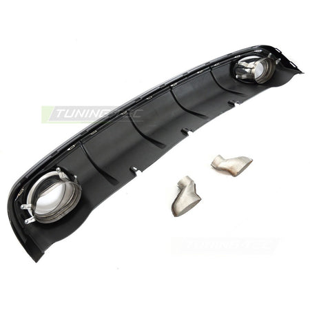 Diffusor Twin Outlet Nero Lucido Sport Style per Audi A6 C7 (2011-2014)