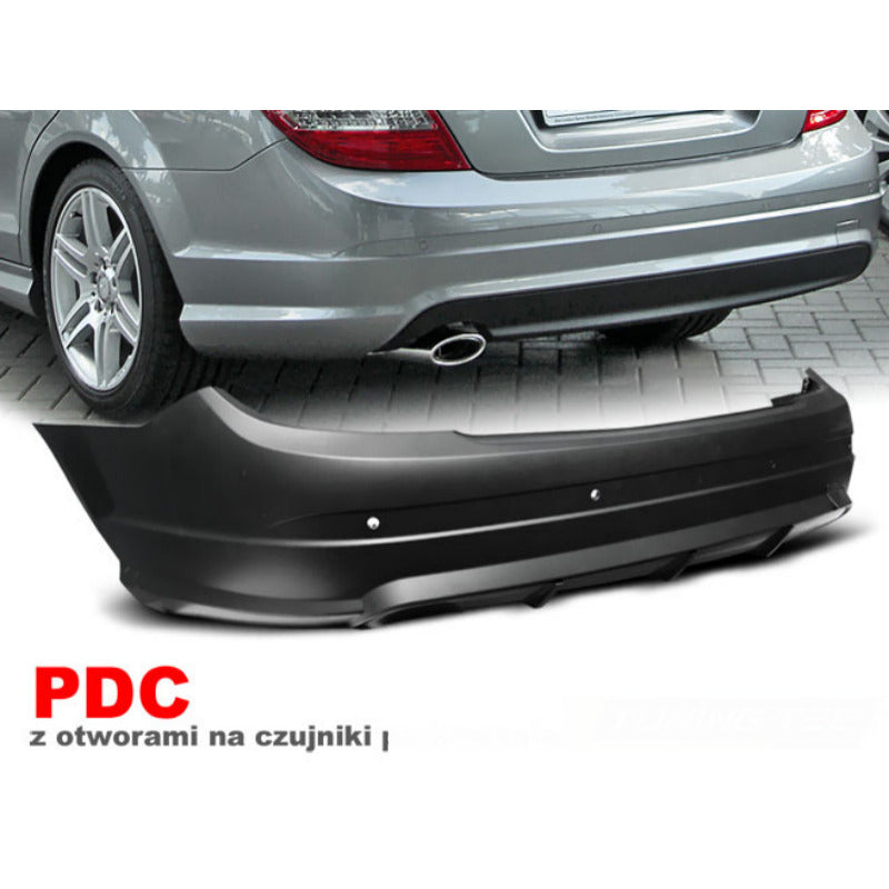 Posteriore Paraurti Sport PDC per Mercedes W204 (2007-2010) Berlina, con PDC