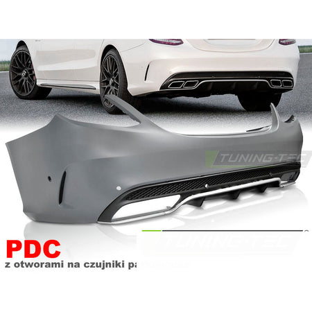Posteriore Paraurti Sport PDC per Mercedes W205 (2014 e Seguenti) - Paraurti